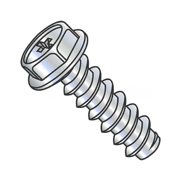 Usa Industrials Self-Drilling Screw, #8-18 x 3/4", Zinc Plated Steel Flange Hex Head Phillips Drive BULK-SCRW-15719 - main